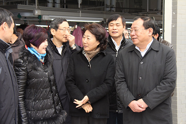 花省长和于书记一行到安徽豹子头服饰公司调研工作.jpg